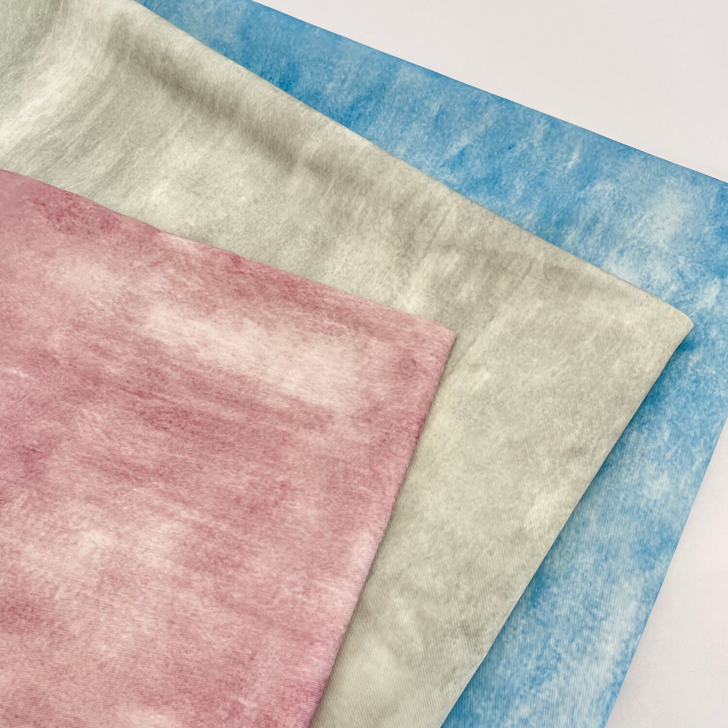 Sewing Tie Dye - 핑크 그레이 블루 타이다이 그라데이션 원단