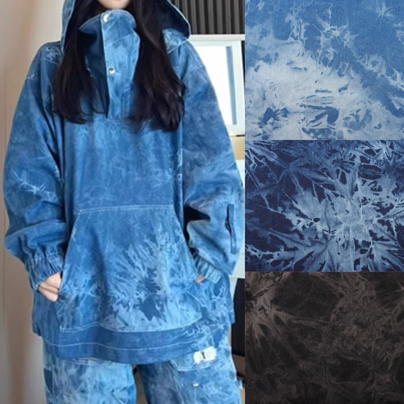 Sewing Tie Dye - 100% 면 타이다이 드레스 데님 원단