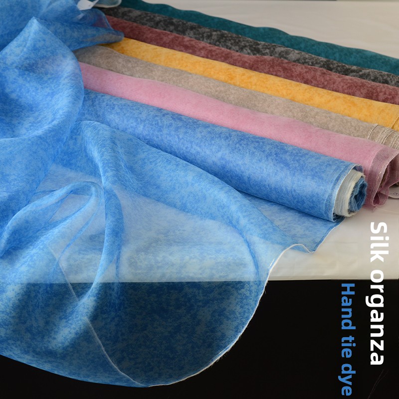 Sewing Tie Dye - DIY 바느질용 타이다이 실크 오간자 원단,