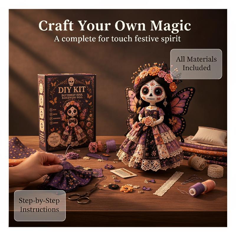 Textile Sewing Kit - 새로운 죽은 자들의 날 패치워크 인형