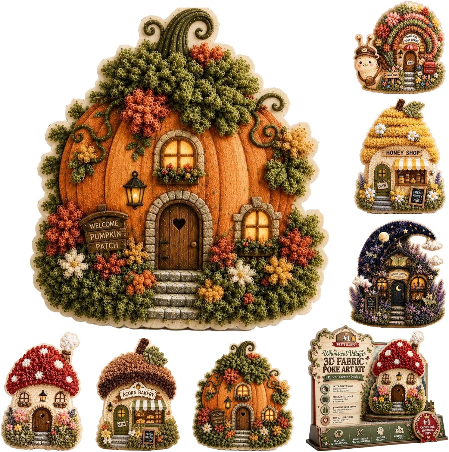 Is Sewing Textile Art - DIY 3D 패브릭 포크 아트 키트,