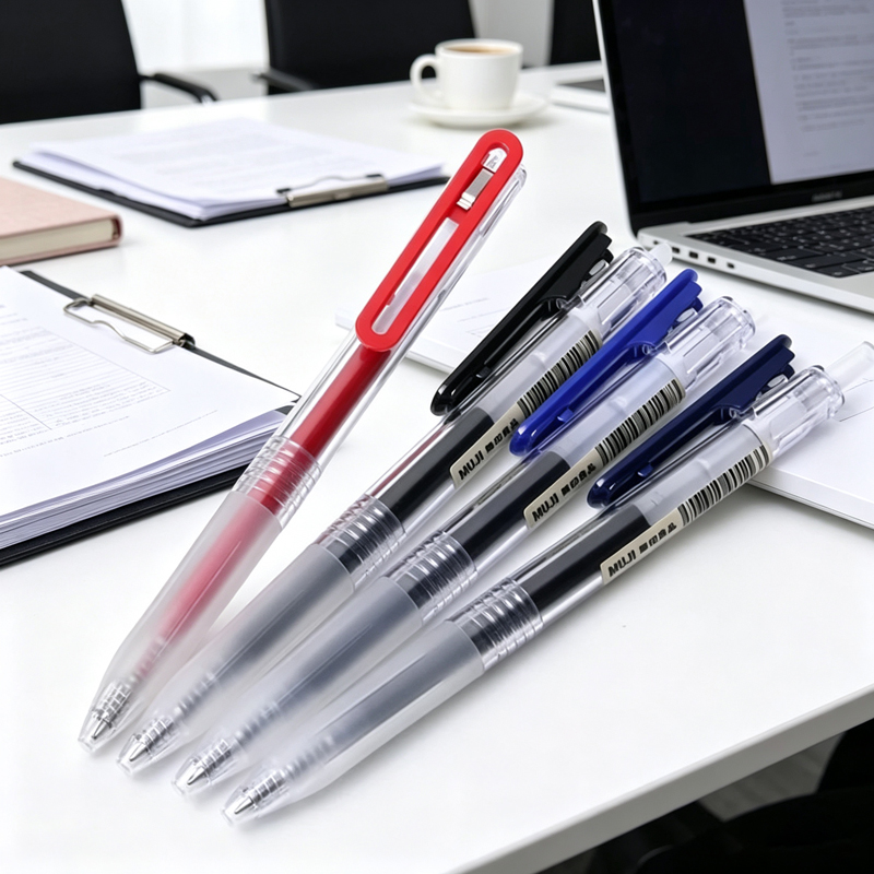 Muji Stationery Gel Pen - 0.5mm 리트랙터블 프레스 MUJI 젤 펜,