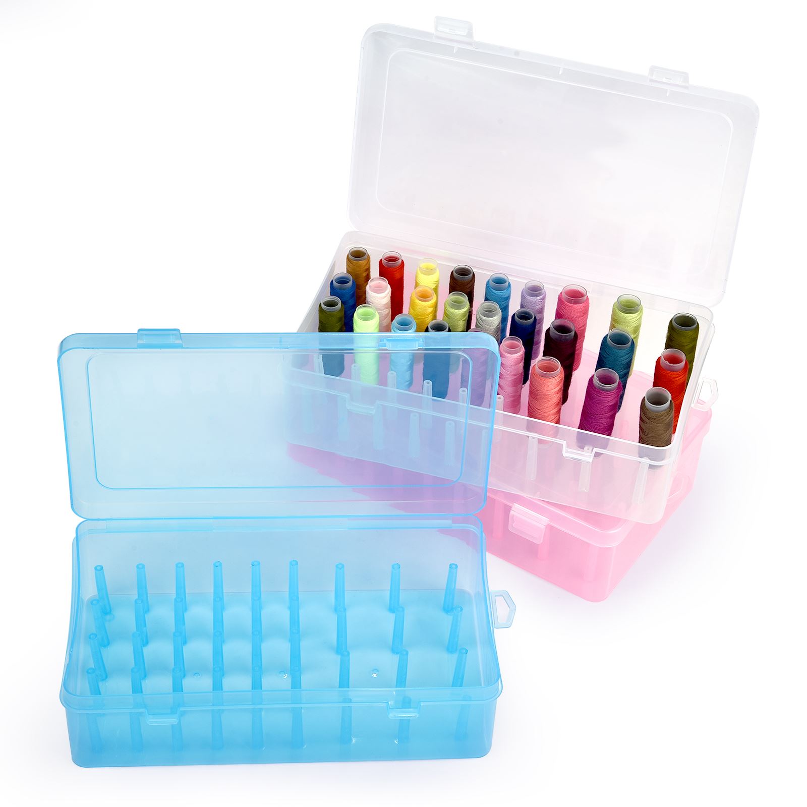 Bobbin Organizer Box - 42 축 바느질 스레드 상자 보빈