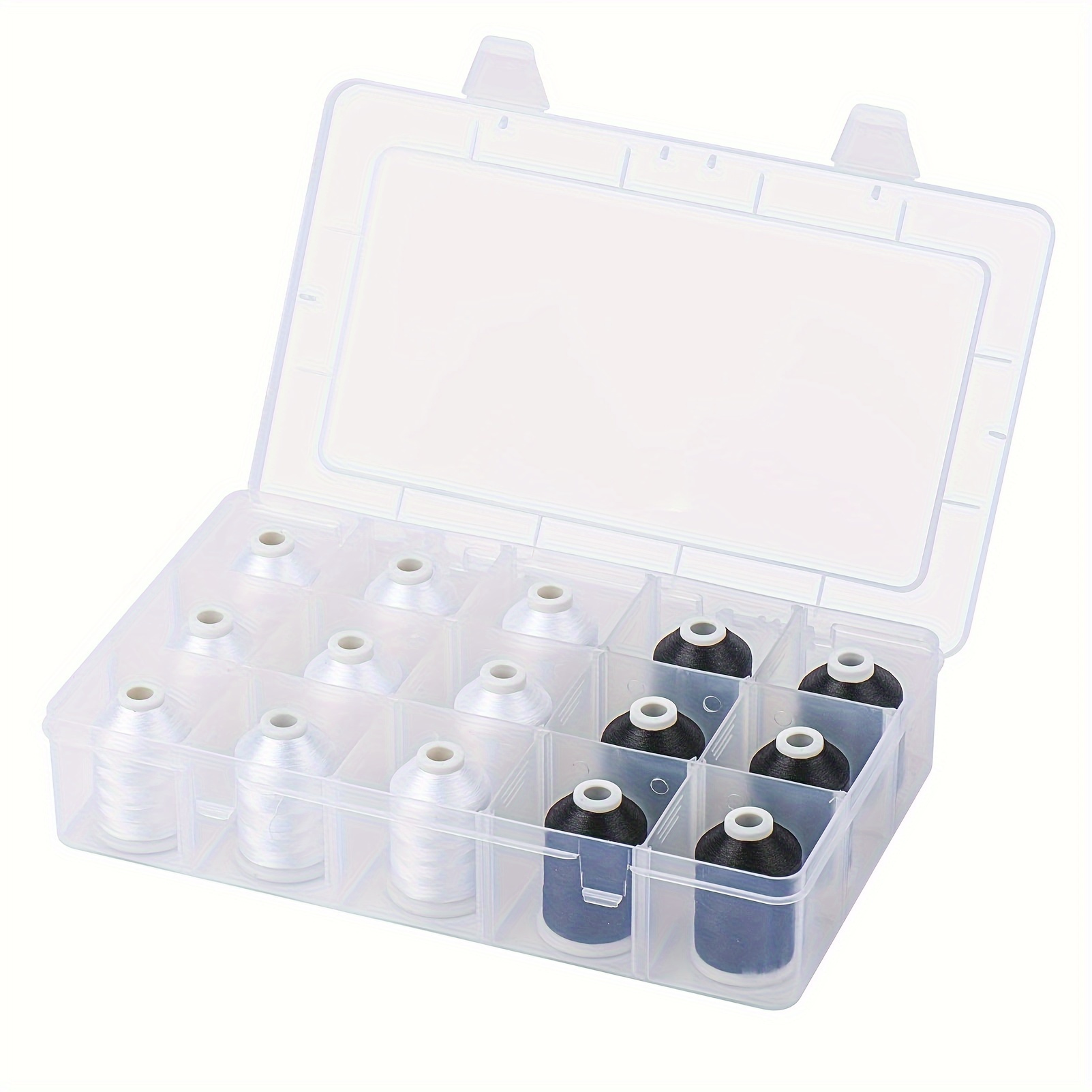 Bobbin Organizer Box - 휴대용 15칸 재봉실 보관함 - 보빈,