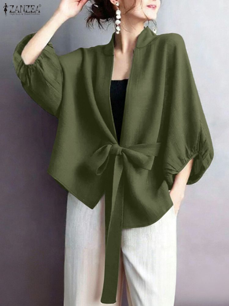 Sewing V - 2025 ZANZEA 우아한 V넥 랜턴 소매