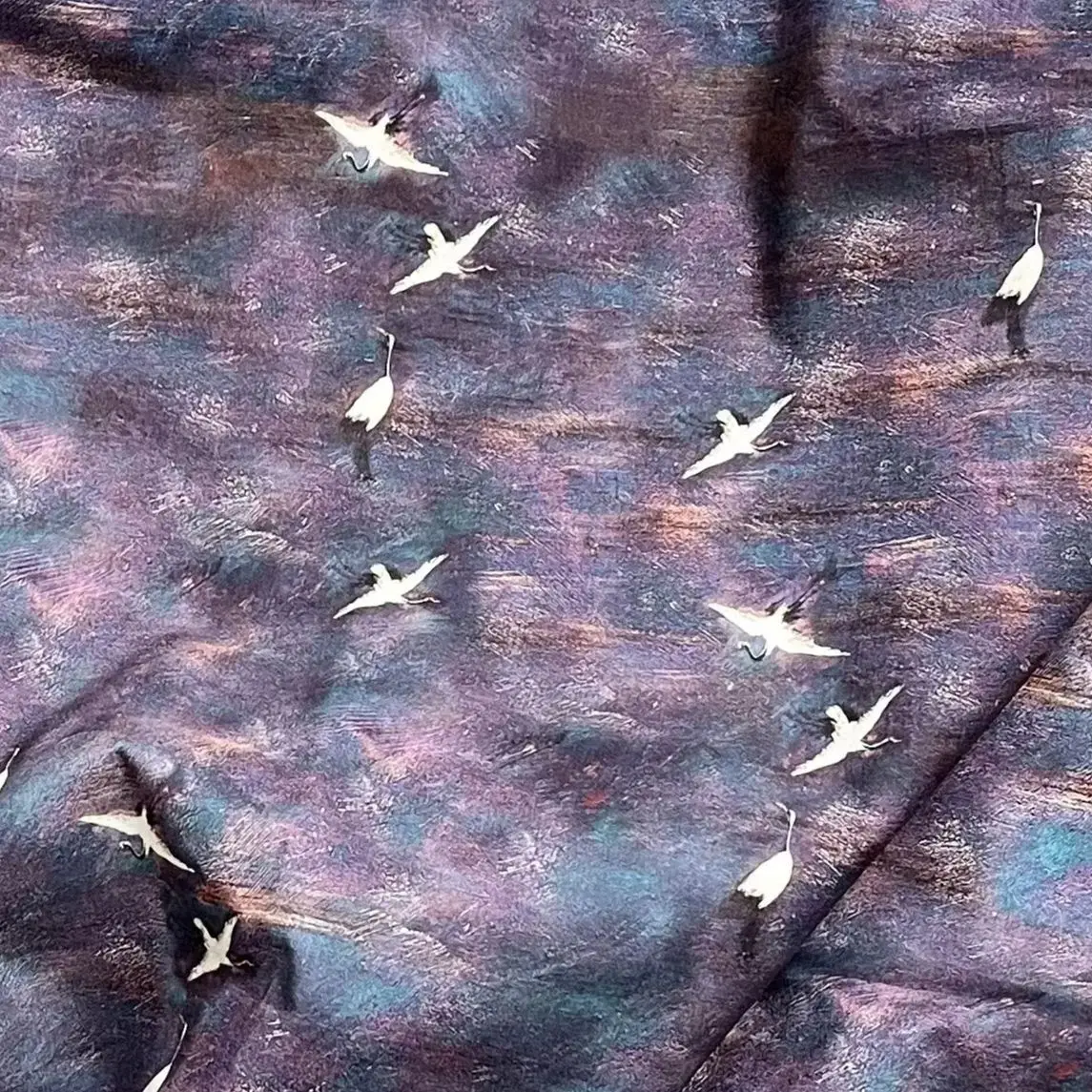 Sewing Tie Dye - 바이올렛 아스카 유화 타이다이 100% 면직물