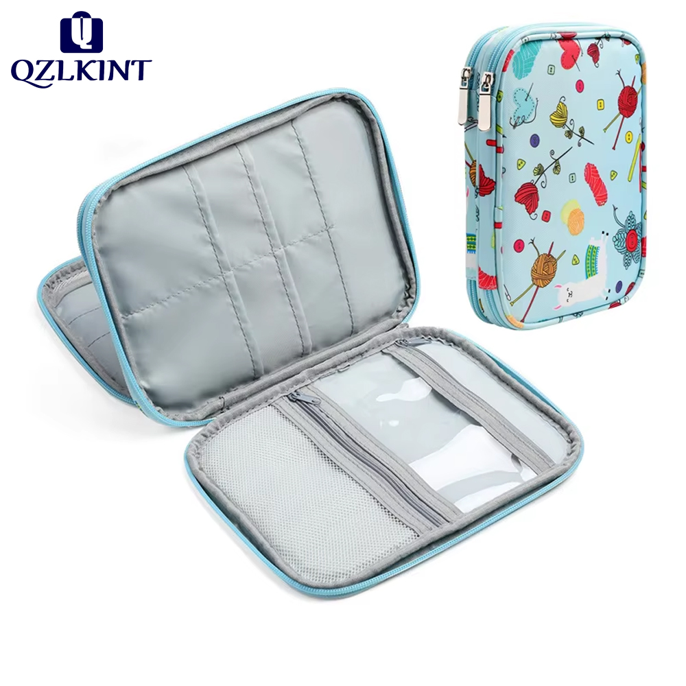 Textile Sewing Kit - 빈 뜨개질 바늘 케이스 여행용 보관