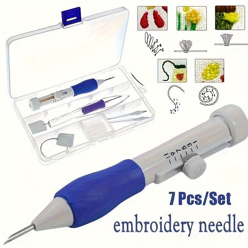 Textile Sewing Kit - 7피스 자수 펀치 니들 바느질 도구
