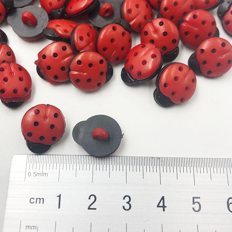 50/100개 빨간색 무당벌레 DIY 어린이용 아플리케 - Button Hole Cutter 리뷰 및 가격