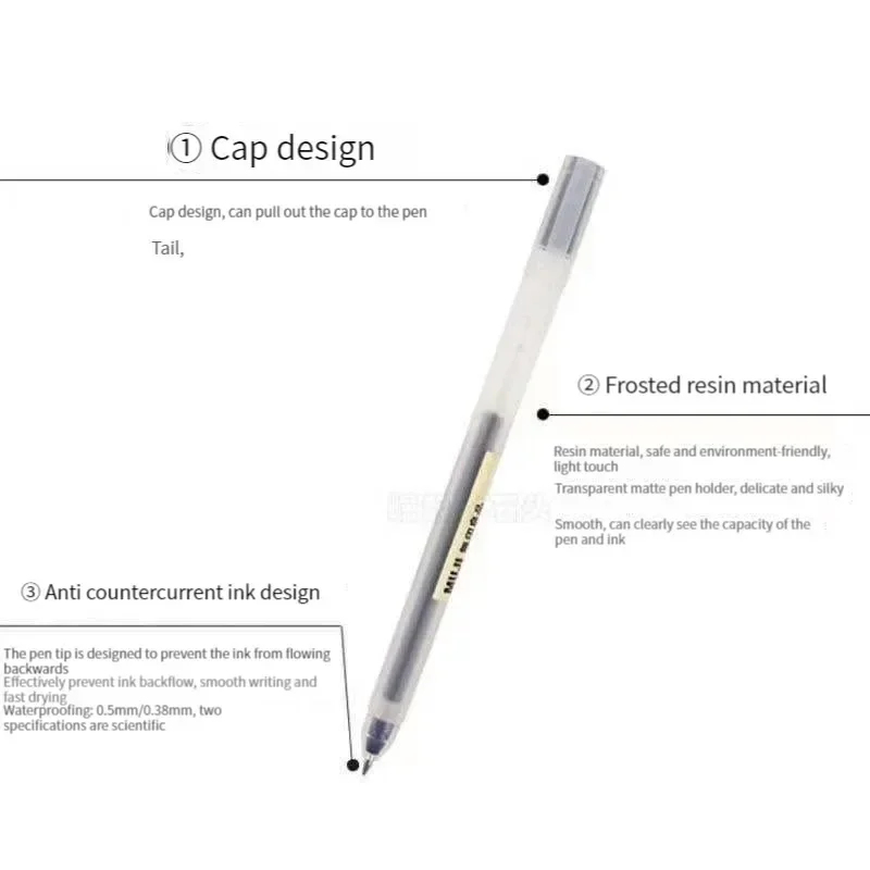 6/8개/세트 MUJI 젤 펜 블랙/레드/블루 0.38 - Muji Stationery Gel Pen 리뷰 및 가격