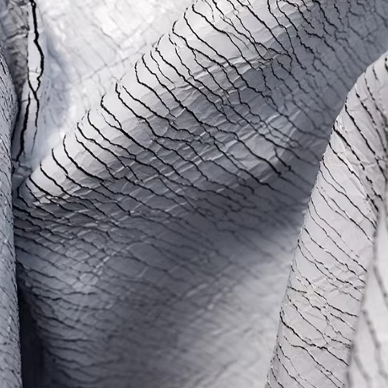 그레이 레트로 크랙 가죽 질감의 헤비웨이트 스트레치 원 - Is Sewing Textile Art 리뷰 및 가격