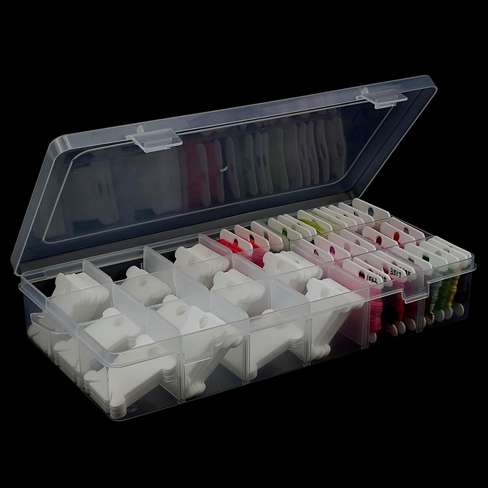 자수실 정리함 18칸 크로스 스티치 실 보관함 & 자수 - Bobbin Organizer Box 리뷰 및 가격