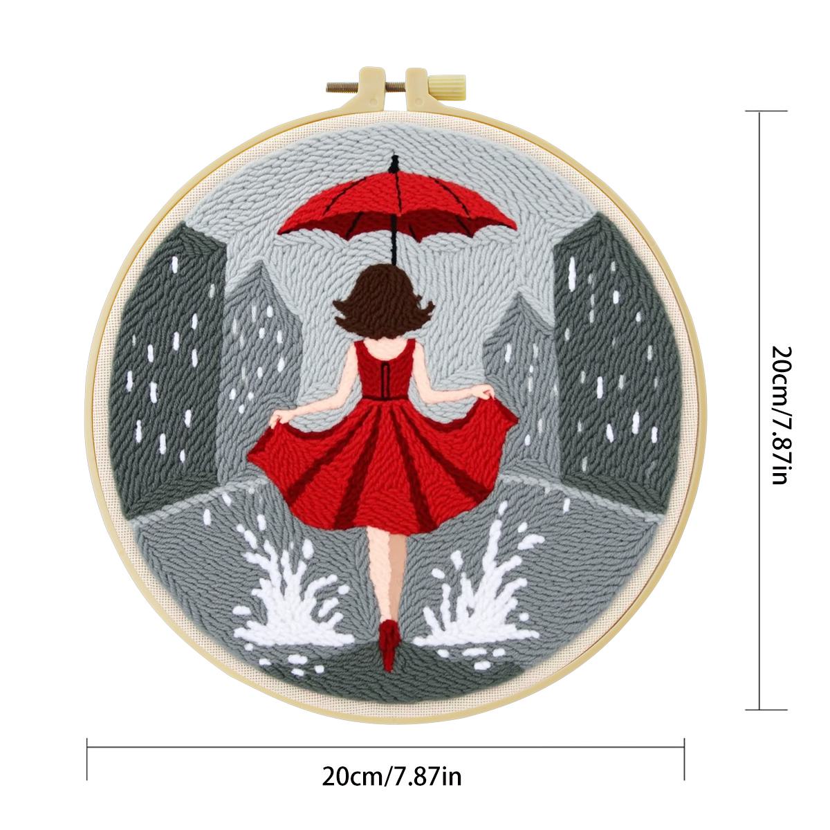 20X20CM/7.87인치 여성용 펀치 니들 자수 세트 - Is Sewing Textile Art 리뷰 및 가격