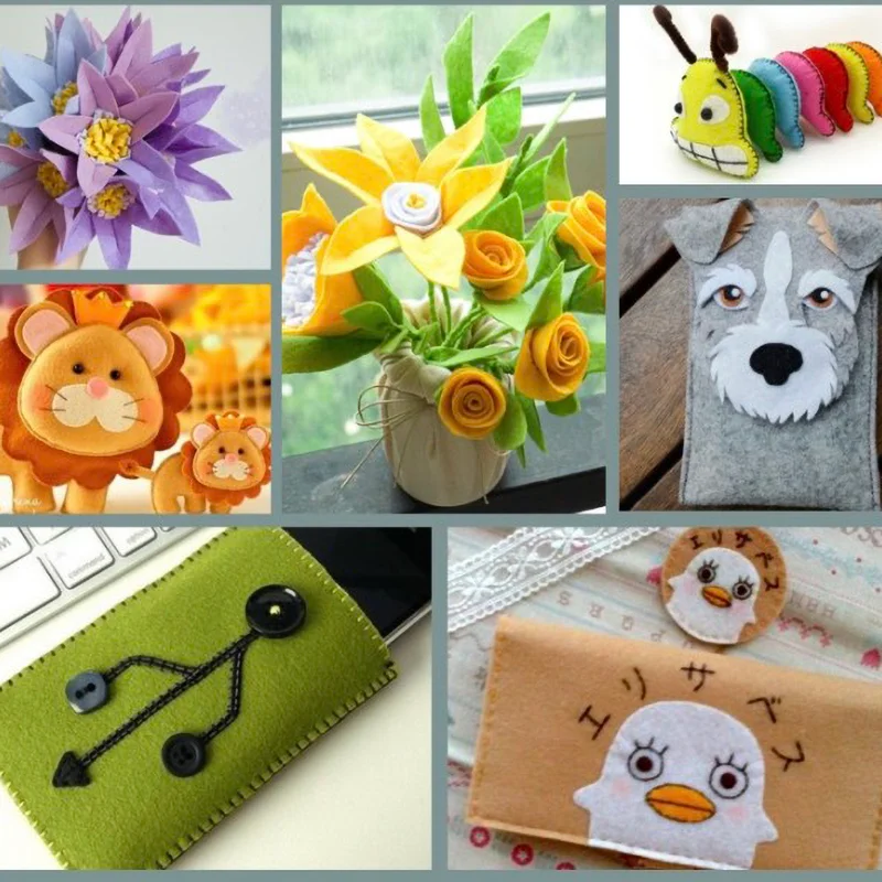 펠트 패브릭 시트 모듬 색상 어린이를위한 비 짠 펠트  - Is Sewing A Textile Craft 리뷰 및 가격