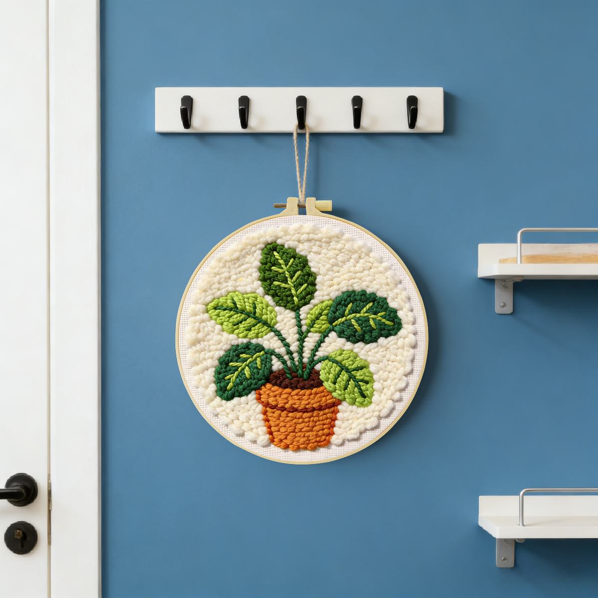 20X20CM/7.87인치 나뭇잎 펀치 니들 자수 세트 - Is Sewing Textile Art 리뷰 및 가격