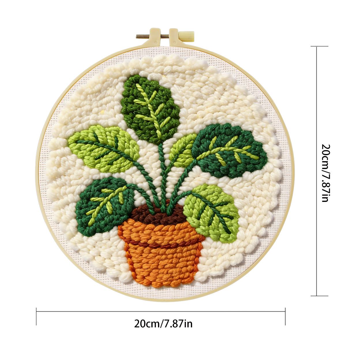 20X20CM/7.87인치 나뭇잎 펀치 니들 자수 세트 - Is Sewing Textile Art 리뷰 및 가격
