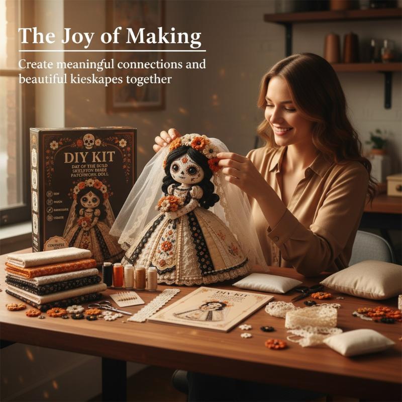 새로운 죽은 자들의 날 패치워크 인형 DIY 키트, 해 - Textile Sewing Kit 리뷰 및 가격