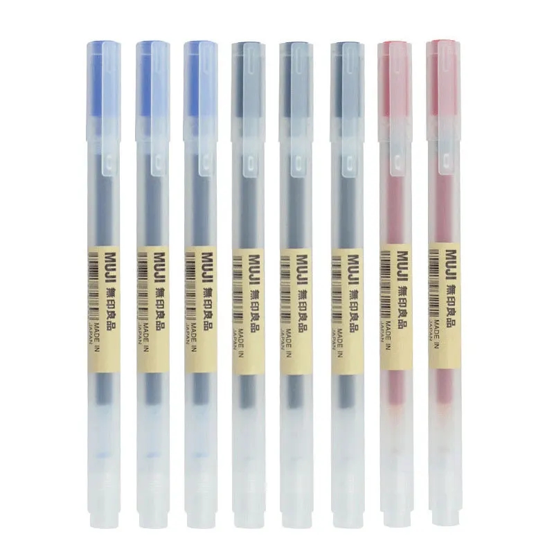 3-6Pcs Kawaii 젤 펜 블랙/레드/블루 0.5 - Muji Stationery Gel Pen 리뷰 및 가격