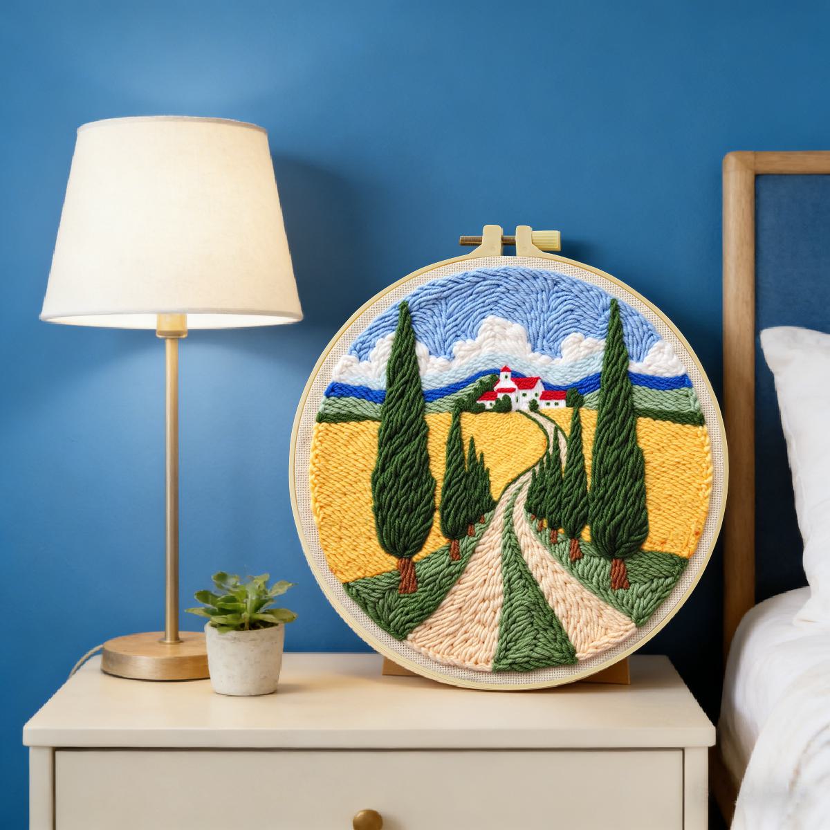 20X20CM/7.87인치 필드 펀치 니들 자수 세트  - Is Sewing Textile Art 리뷰 및 가격