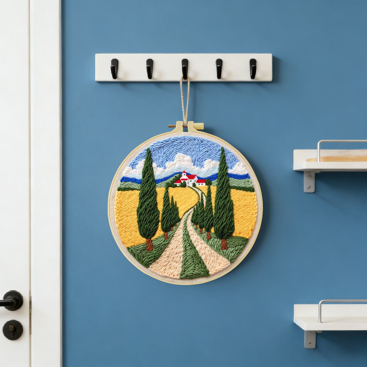 20X20CM/7.87인치 필드 펀치 니들 자수 세트  - Is Sewing Textile Art 리뷰 및 가격