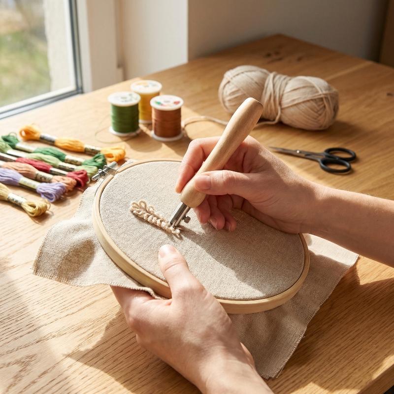 간단한 자수 DIY 조절 가능한 펀치 니들 세트 5개입 - Is Sewing Textile Art 리뷰 및 가격