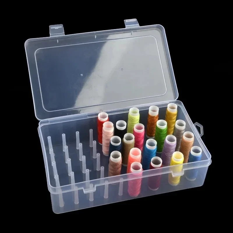 새로운 바느질 스레드 상자 42 조각 스풀 보빈 운반  - Bobbin Organizer Box 리뷰 및 가격