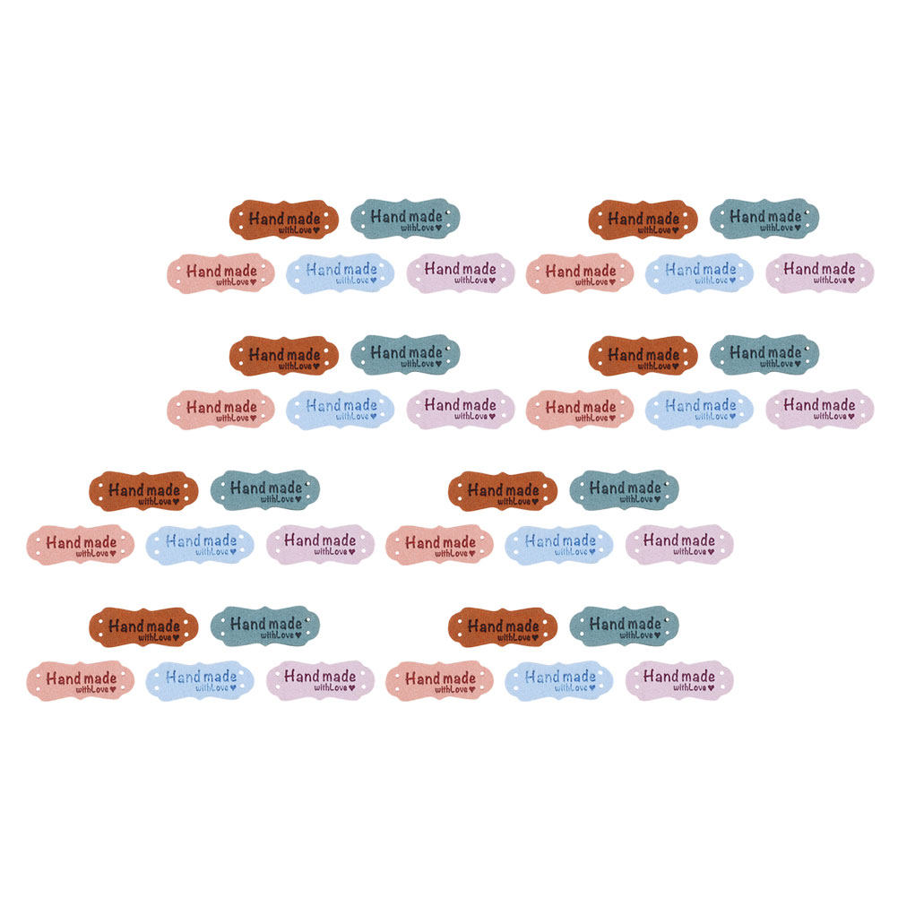 100Pcs 수제 양각 스웨이드 라벨 의류 모자 액세서 - Sewing Labels 리뷰 및 가격