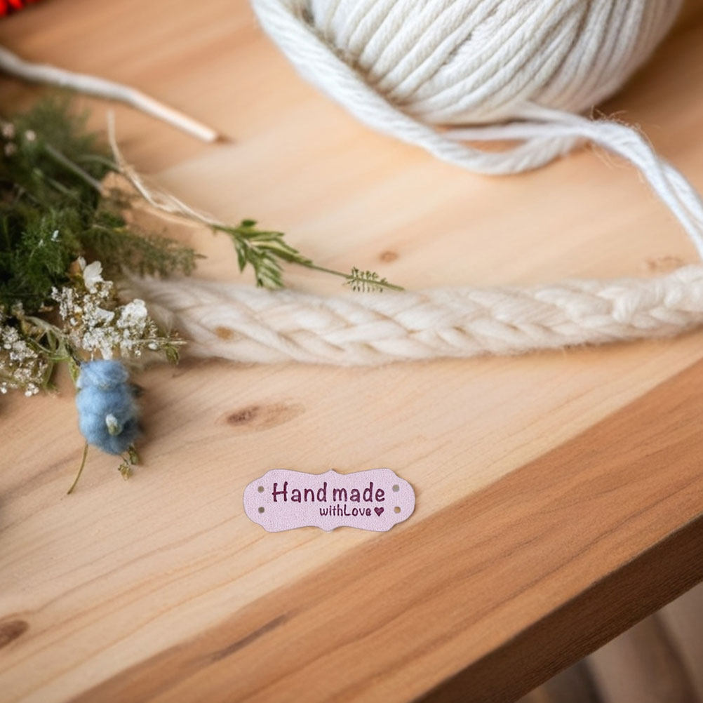 100Pcs 수제 양각 스웨이드 라벨 의류 모자 액세서 - Sewing Labels 리뷰 및 가격