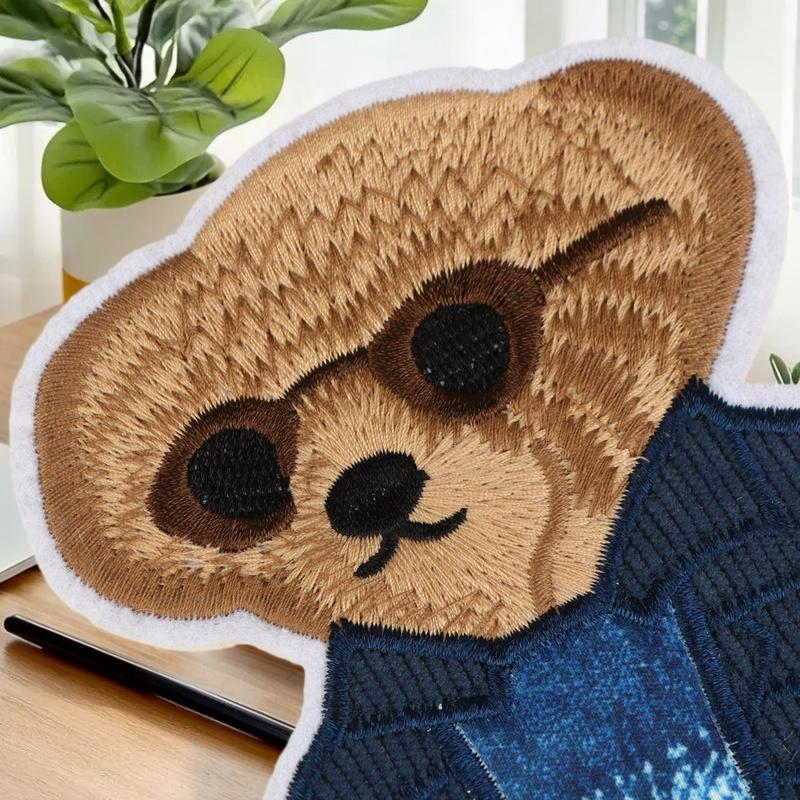 1/4PCS 대형 곰 의류 패치 손바느질 자수 패치 의 - Is Sewing A Textile Craft 리뷰 및 가격