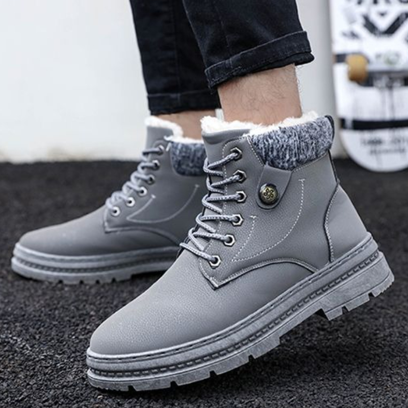 남성용 한국 캐주얼 스노우 부츠 레이스업 워크 부츠 플 - Sewing Fleece 리뷰 및 가격