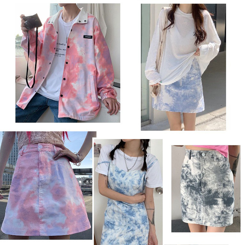 100*150cm 색상 넥타이 염색 씻어 데님 원단 D - Sewing Tie Dye 리뷰 및 가격