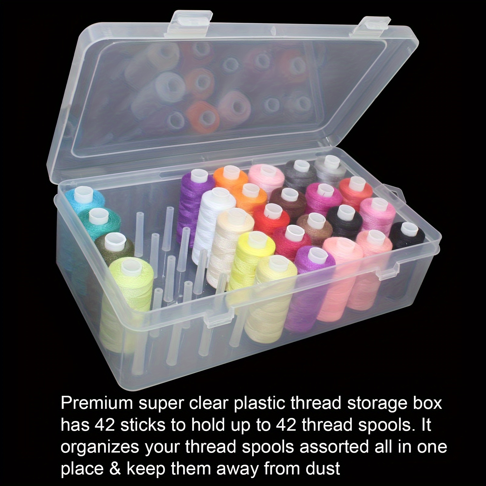 투명 플라스틱 재봉실 보관함 42칸 공예 스풀 홀더 자 - Bobbin Organizer Box 리뷰 및 가격