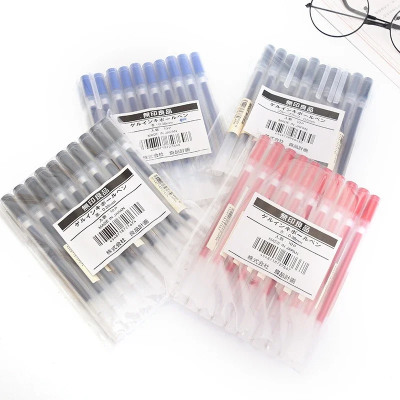 10-30 개/대 0.38/0.5mm 젤 펜 검정/파랑 - Muji Stationery Gel Pen 리뷰 및 가격