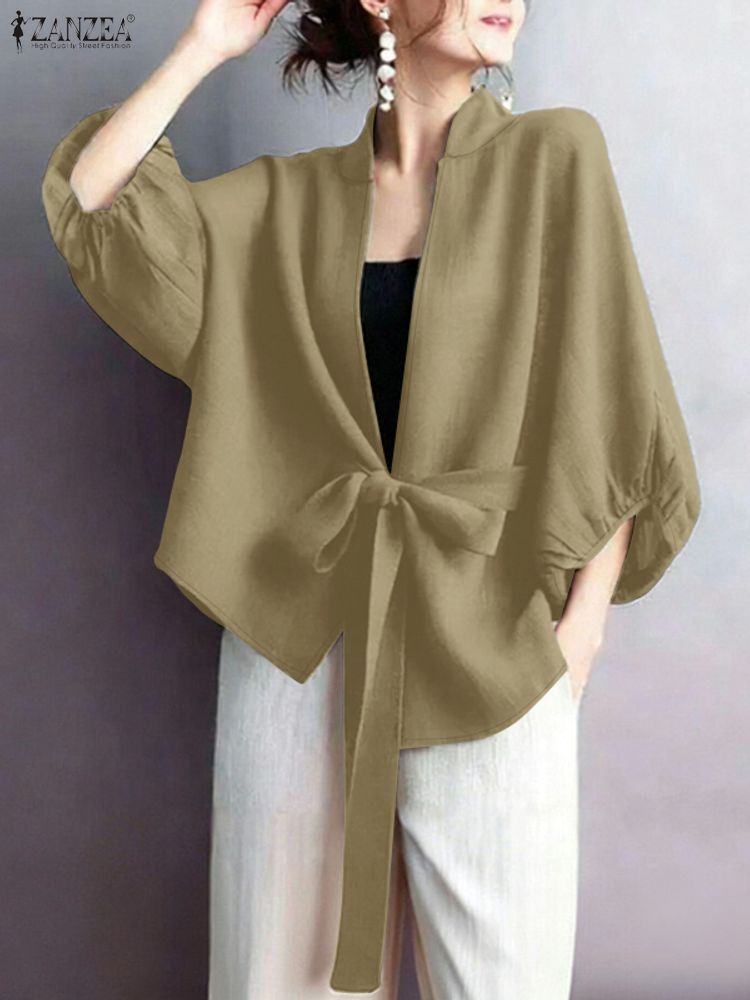2025 ZANZEA 우아한 V넥 랜턴 소매 가디건 셔 - Sewing V 리뷰 및 가격