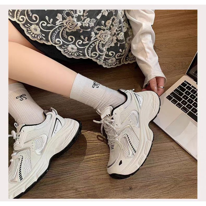 2026년 봄 여성 언키 아빠 스니커즈 통기성 메쉬 플 - Sewing Nylon 리뷰 및 가격