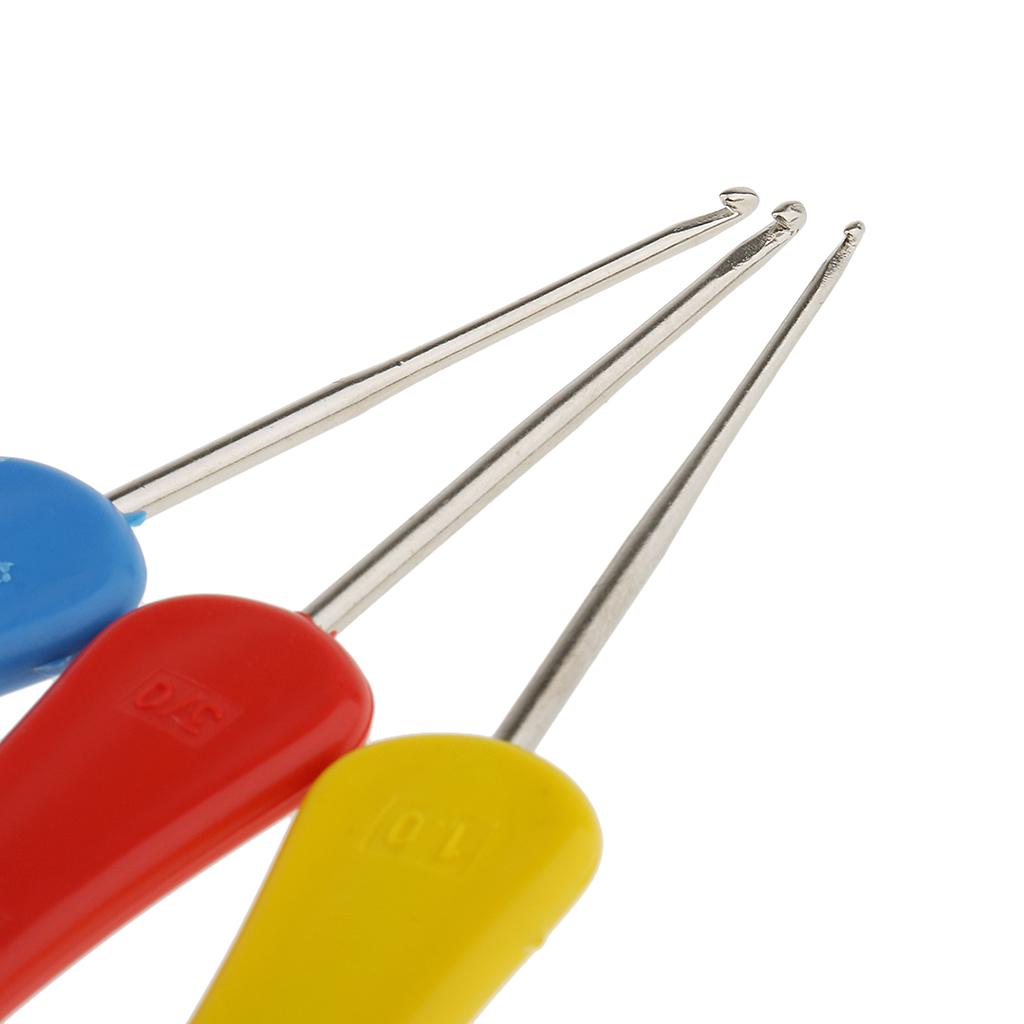 3 혼합 더블 엔드 그립 크로셰 뜨개질 후크 수제 바느 - Textile Sewing Kit 리뷰 및 가격