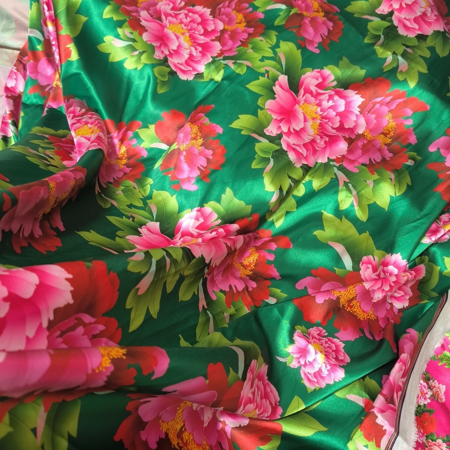 꽃무늬 아세테이트 새틴 원단 실키 스무스 미터 단위 판 - Sewing Textiles 리뷰 및 가격